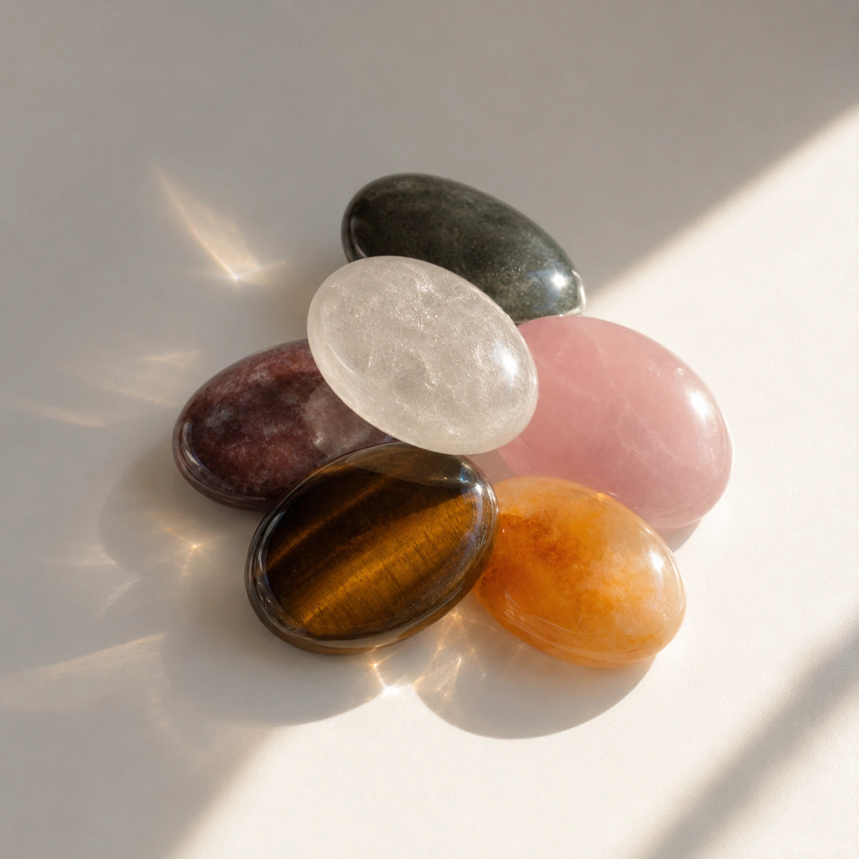 Unengraved natural palm stones